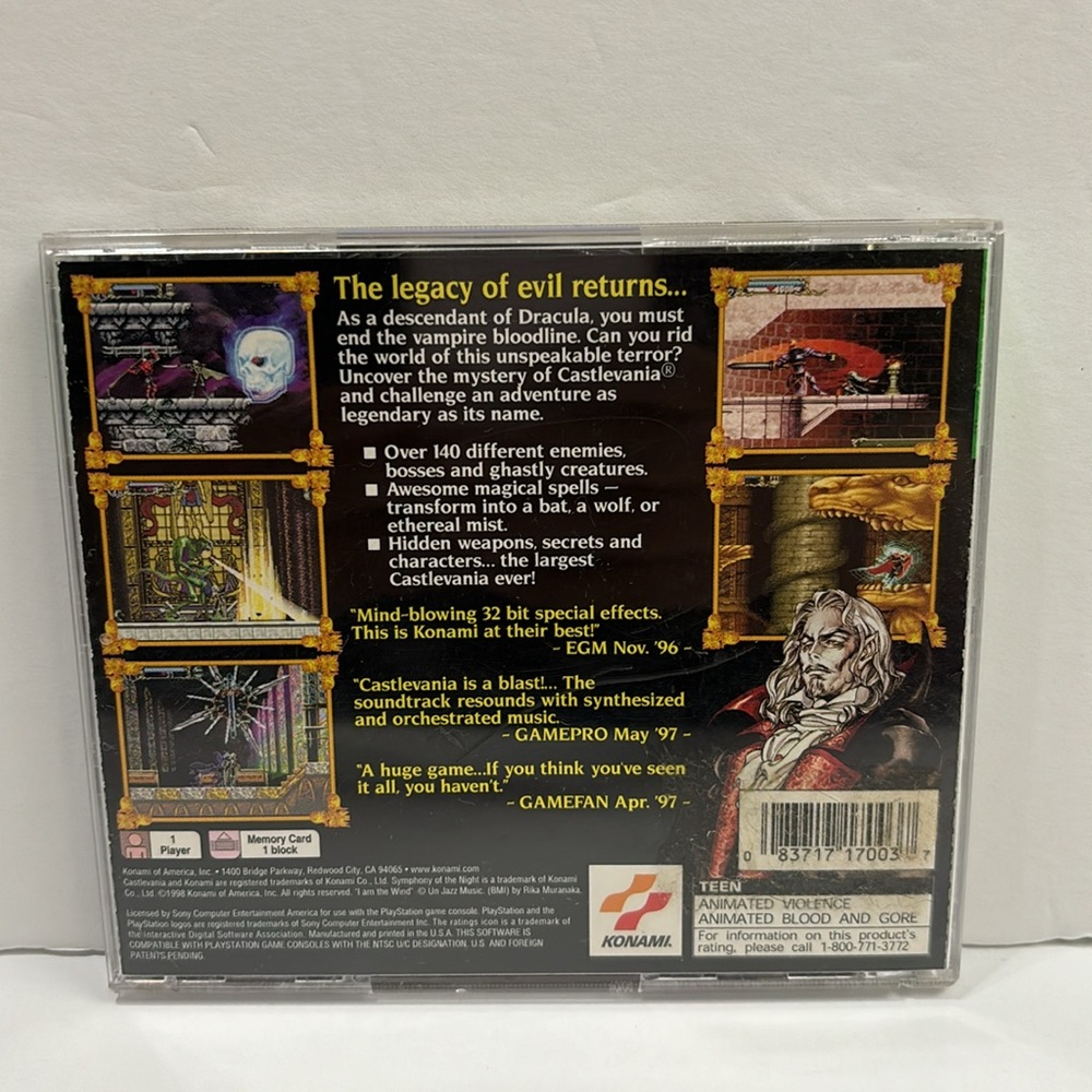 Castlevania Symphony of the Night Greatest Hits PlayStation Game - Picture 2 of 4